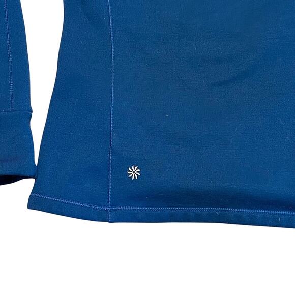 Athleta Women's Blue Quarter Zip Hoodie Size Small Long Sleeve Activewear - Picture 3 of 8